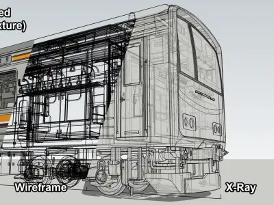 JR 205 Marchen Musashino TRAINCAB ONLY 3D model