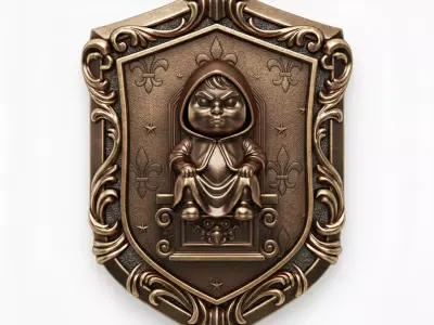 Pendant Antique Pendant Baby Pendant Devil  3D print model