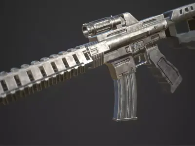 realistic M4A1 model gun black 3D model