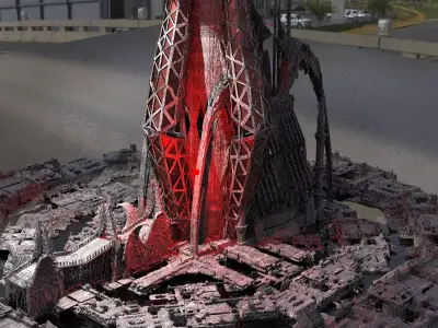 Tribal advanced City Cathedral  3D model