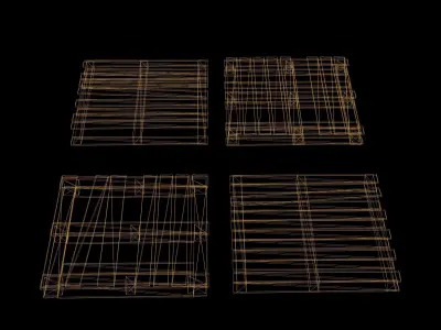 Pallets Low Poly Game Ready wooden Low-poly 3D model