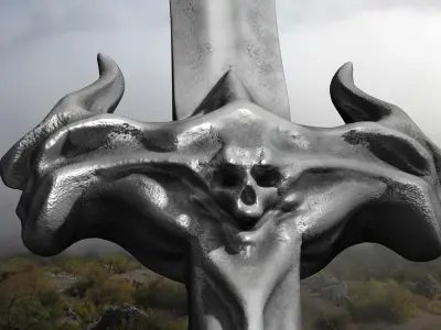 Sword human body 3D model