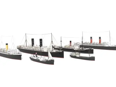 Steam Ship Collection 3D model