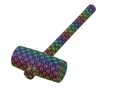  White Rubber Mallet   3D model
