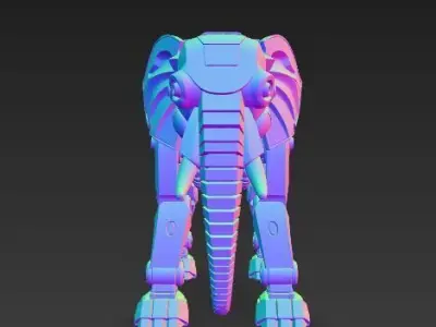 Industrial Steampunk Elephant 3D print model