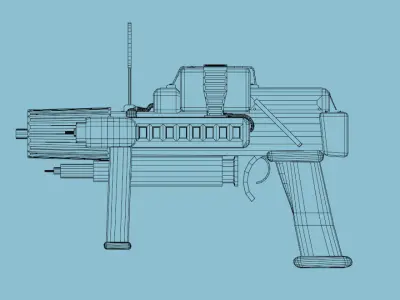 Low Poly Gun That Can Be Use Anywhere Free 3D model