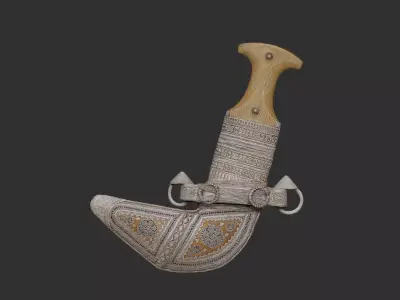 Omani Khanjar 3D Printable Model 3D print model