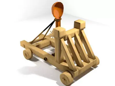 Medieval War Machine - Catapult 3D model