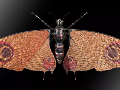 Mechanical Butterfly 3D model purchase