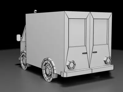 LOW POLY TRUCK delivery Low-poly 3D model