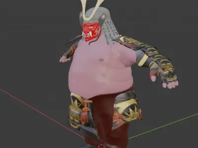 Samurai Boss  Free low-poly 3D model