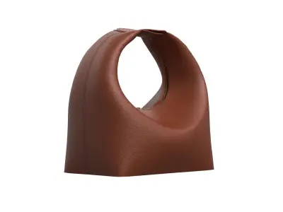 Red brown Leather Mini Hobo Bag 3D model
