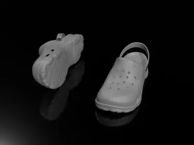 Clogs Sandal White 3D model