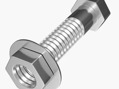 Bolt and Nuts Free low-poly 3D model
