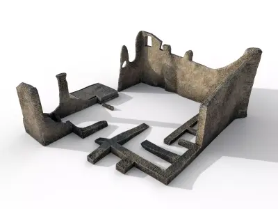 Penrith Castle Low-poly 3D model