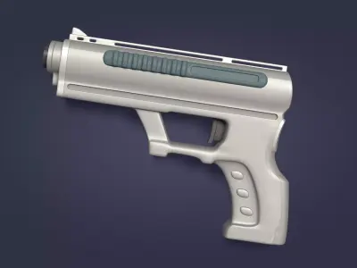 Sci-Fi Pistol - Gun - weapon - Toy Low-poly 3D model