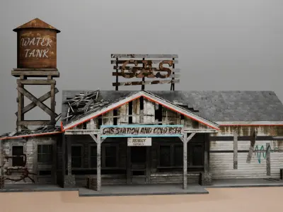 Gas Station  3D model