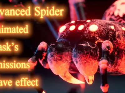 Advanced Spider for UE Low-poly 3D model