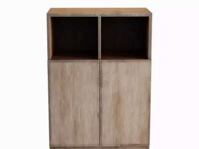 Simple Bookcase B 03 Low-poly 3D model