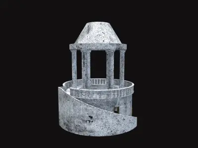 Lighthouse of Alexandria V03 Low-poly 3D model