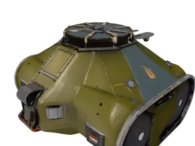 Futuristic Armored Ground Reconnaissance Vehicle Low-poly 3D model