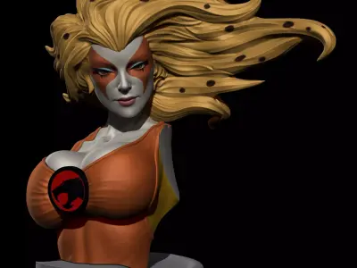 Cheetara Bust Lunatacs Thundercats STL STL 3d printing 3D print model