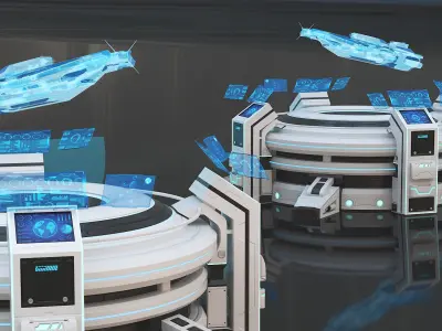  Spaceship Hologram 