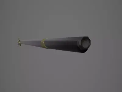 Malay 16th Century Matchlock Firearm AKA Istinggar 3D model