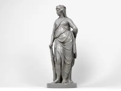 Greek statue Low-poly 3D model