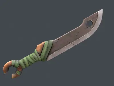 Stylized Lowpoly Fantasy Sword 4 Low-poly 3D model