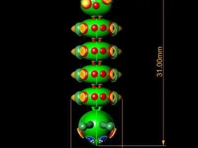 CUTE CATERPILLAR INSECT TOY 3D PRINTABLE MODEL 3D print model