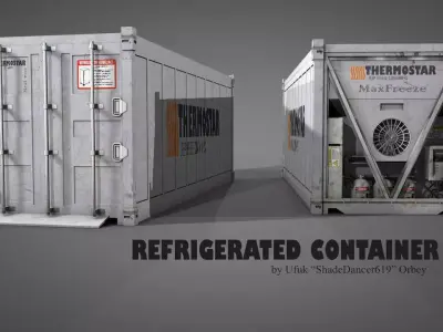 Refrigerated Shipping Container 3D model