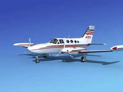 Cessna 421 Golden Eagle V02 3D model
