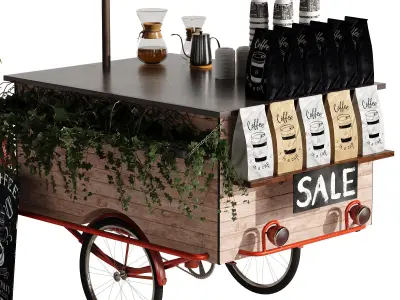 Coffee bike mobile set 2 3D model
