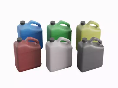 Grainy Plastic Canister Set  3D model