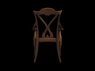 3d Render Cross-back Chair With Elegant Cross-back Design  3D model purchase