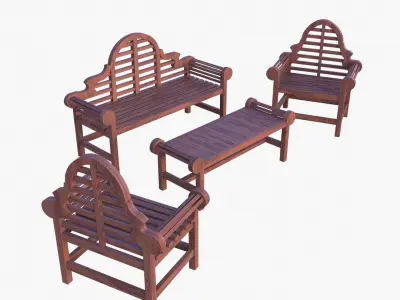 Marlborough furniture set 3D model