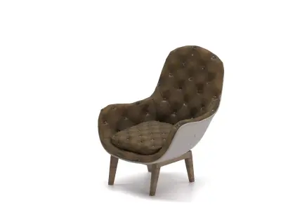 Armchair Tufted Design Free 3D model