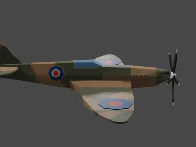 Spitfire Low-poly 3D model purchase