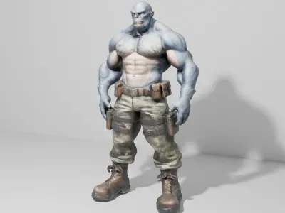 Military Monster 3D Model Low-poly 3D model