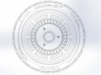 Wheels Raceline Tri-five 20inch for your scale model 3D print model
