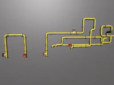 Modular Pipes Low-poly 3D model by pradeepthapliyal6