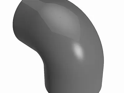 PVC Elbows 90 Degrees - Socket Ends Free 3D model