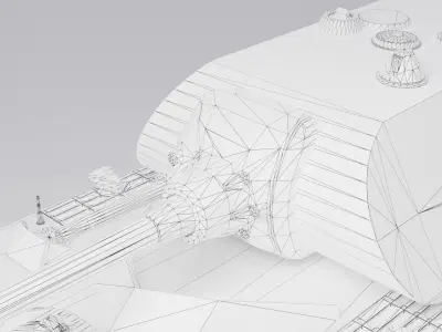 Maus Tank - Game-Ready - RIGGED - LOW-POLY - Low-poly 3D model