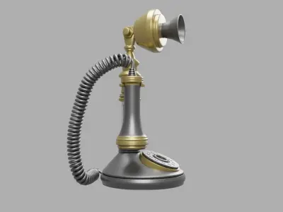 3D Model of Retro Roman candlestick telephone 3D model