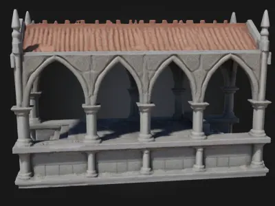 Ancient Stone Pavilion  Shelter from a Forgotten Era 3D model