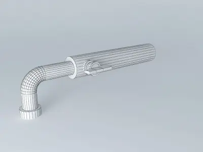White pipe Free 3D model