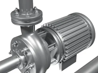 Borewell Pump 3D model