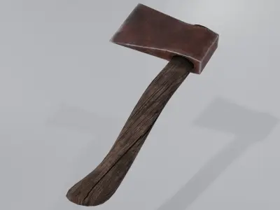 Rusty Axe Lowpoly Free low-poly 3D model
