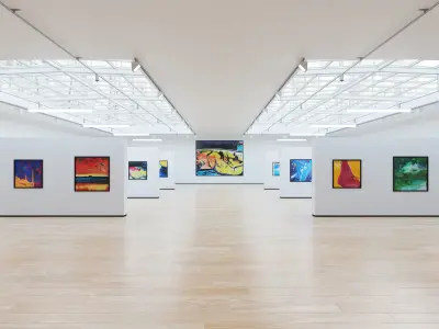 Art Museum Gallery Interior 4b Low-poly 3D model